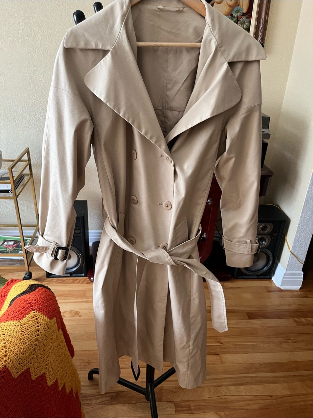 Classic Beige Trench Coat with Belt